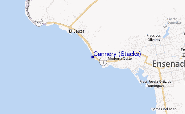 mapa de localização de Cannery (Stacks)