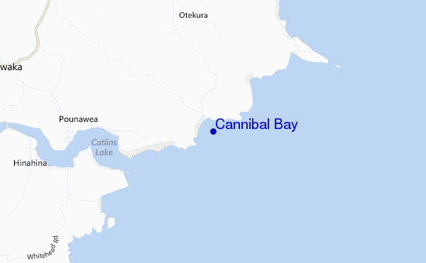 mapa de localização de Cannibal Bay