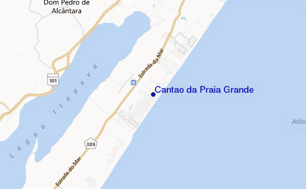 mapa de localização de Cantao da Praia Grande