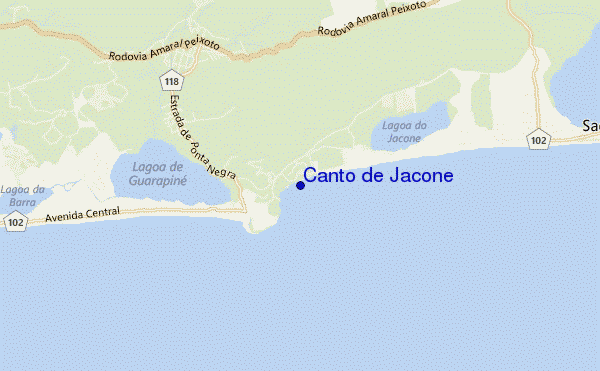 mapa de localização de Canto de Jacone