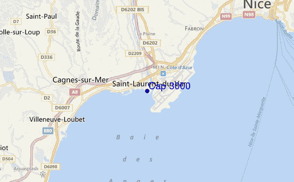 mapa de localização de Cap 3000