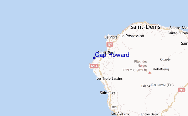 Cap Howard Location Map