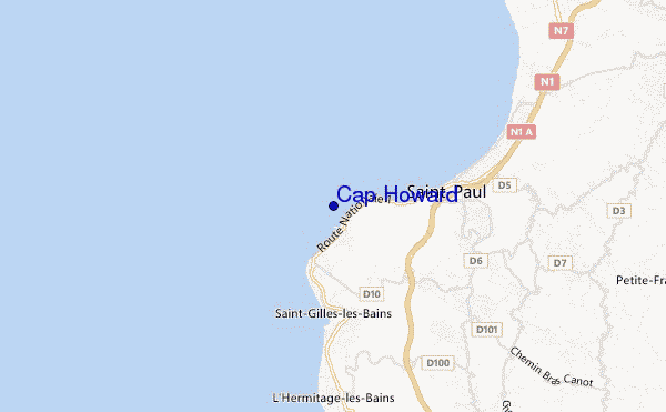 mapa de localização de Cap Howard