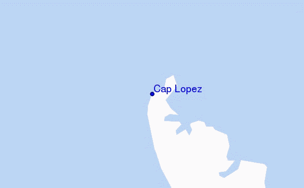 mapa de localização de Cap Lopez