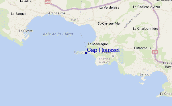 mapa de localização de Cap Rousset