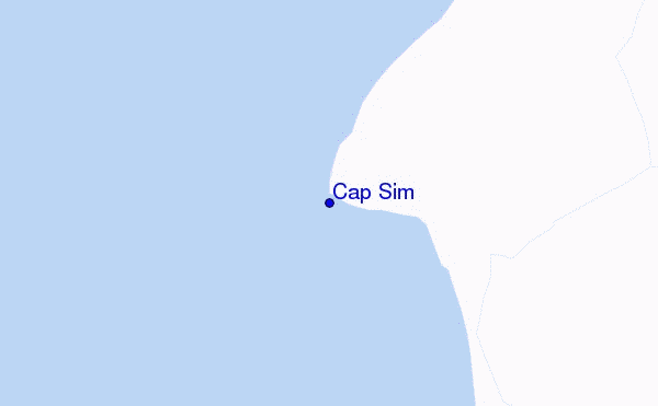 mapa de localização de Cap Sim