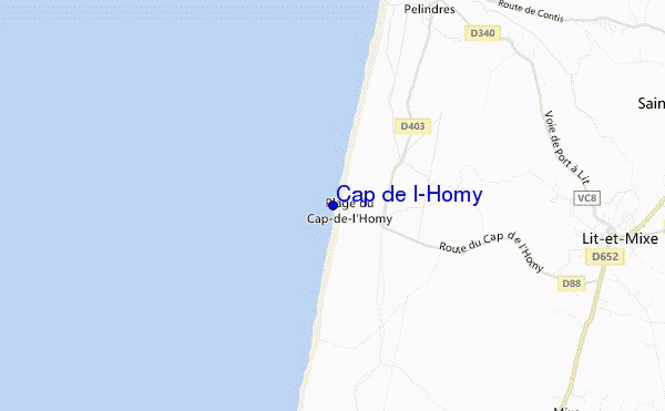 mapa de localização de Cap de l'Homy