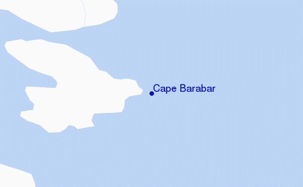 mapa de localização de Cape Barabar