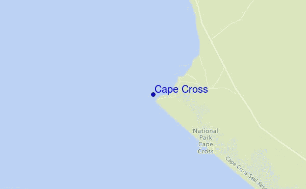 mapa de localização de Cape Cross