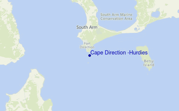 mapa de localização de Cape Direction (Hurdies)