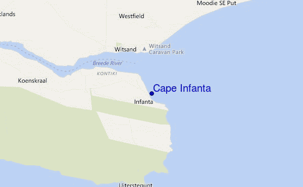 mapa de localização de Cape Infanta