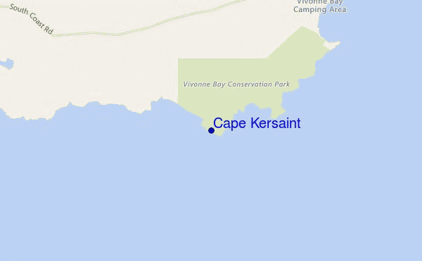 mapa de localização de Cape Kersaint