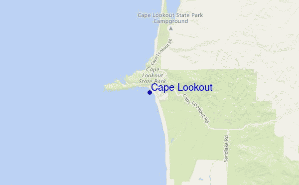 mapa de localização de Cape Lookout