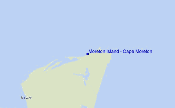 mapa de localização de Moreton Island - Cape Moreton