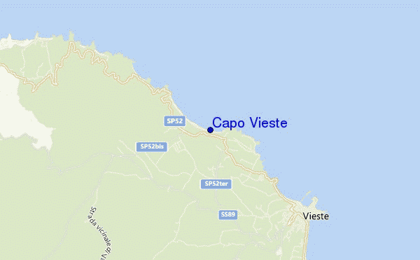 mapa de localização de Capo Vieste