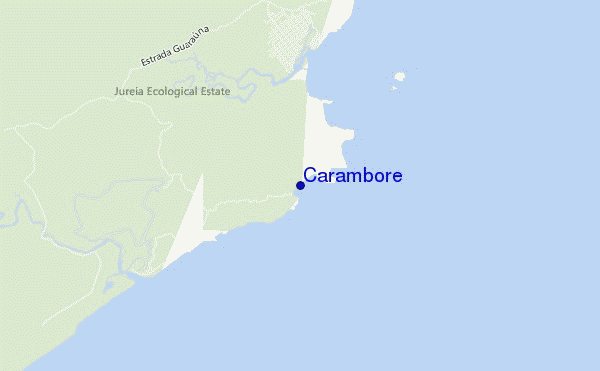 mapa de localização de Carambore