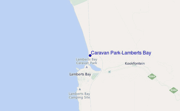 mapa de localização de Caravan Park/Lamberts Bay