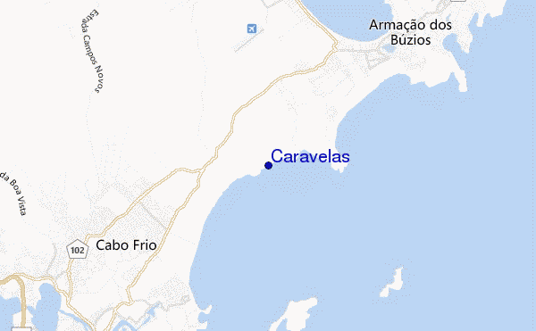 mapa de localização de Caravelas