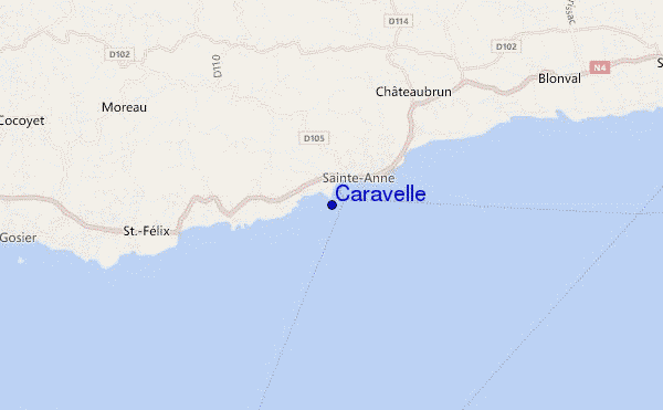 mapa de localização de Caravelle