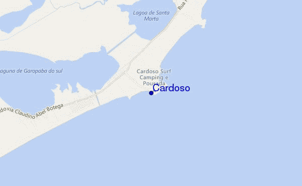 mapa de localização de Cardoso