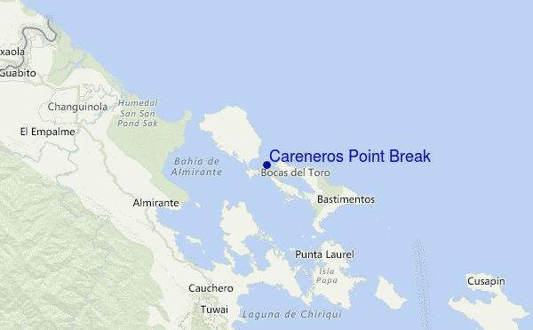Careneros Point Break Location Map