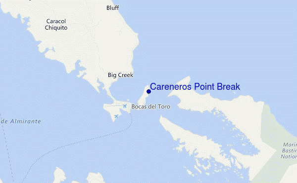mapa de localização de Careneros Point Break