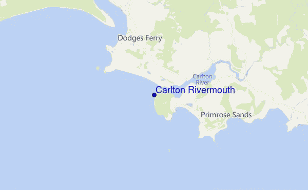 mapa de localização de Carlton Rivermouth