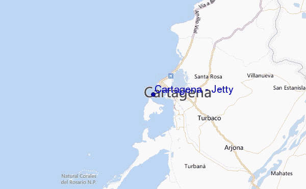 Cartagena - Jetty Location Map