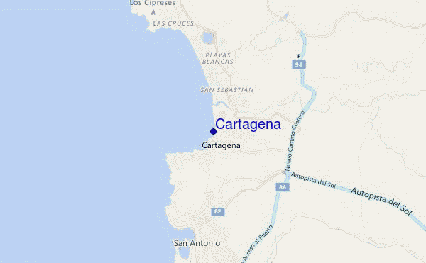mapa de localização de Cartagena