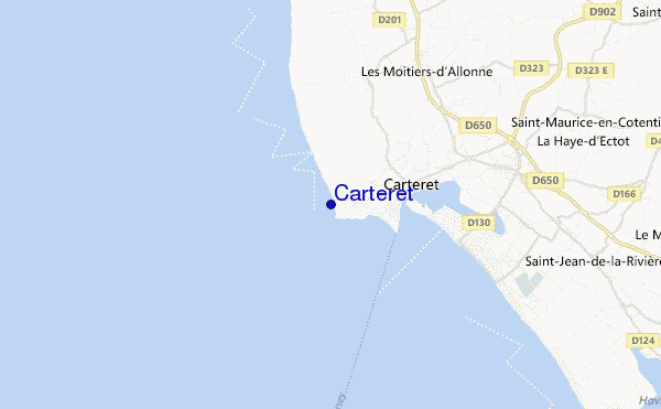 mapa de localização de Carteret
