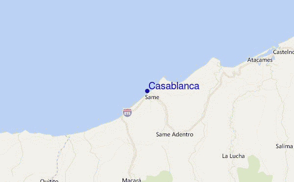 mapa de localização de Casablanca