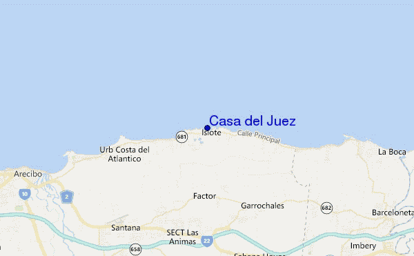 mapa de localização de Casa del Juez