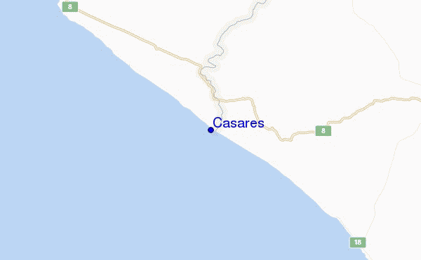 mapa de localização de Casares