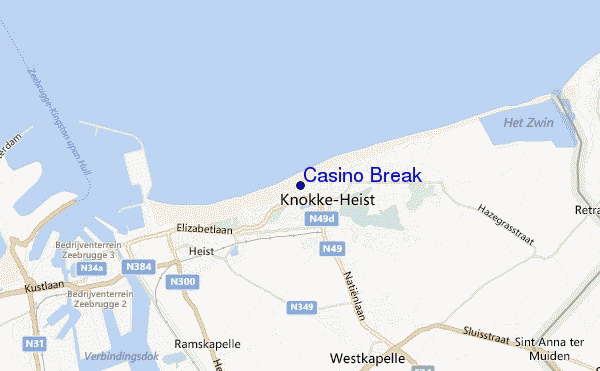 mapa de localização de Casino Break