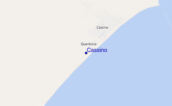 mapa de localização de Cassino