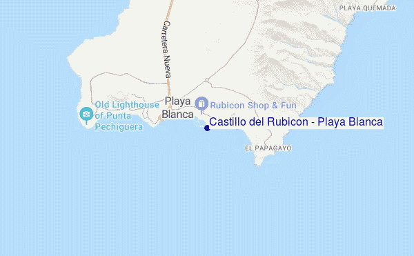 mapa de localização de Castillo del Rubicón - Playa Blanca