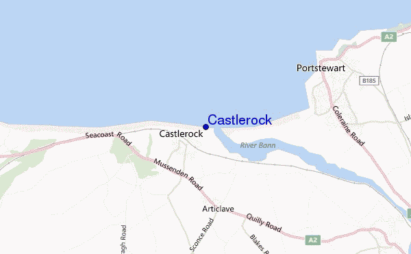 mapa de localização de Castlerock