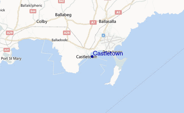 mapa de localização de Castletown