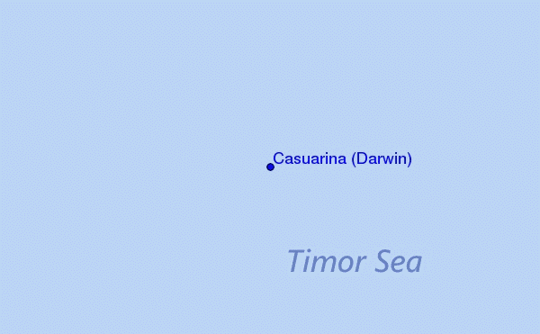 mapa de localização de Casuarina (Darwin)