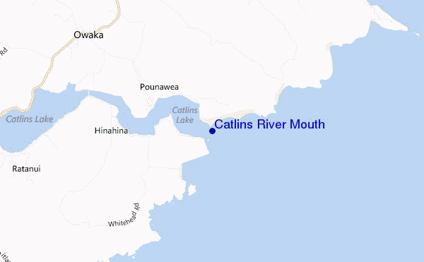 mapa de localização de Catlins River Mouth