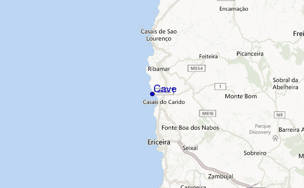 mapa de localização de Cave