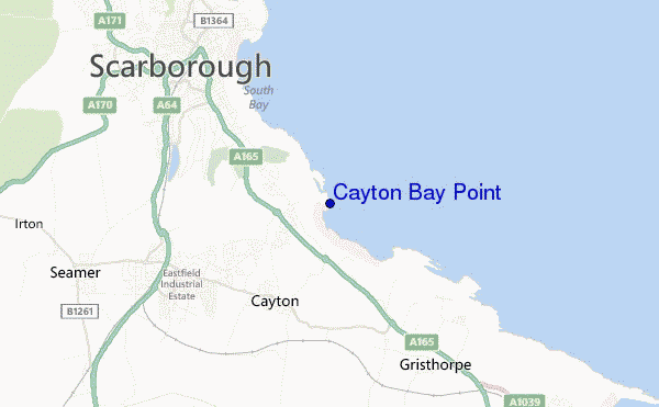 mapa de localização de Cayton Bay Point