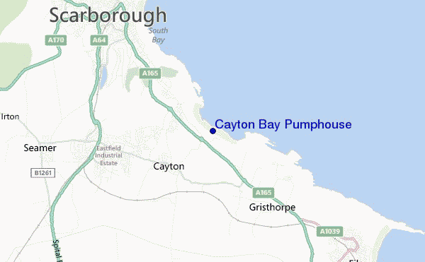 mapa de localização de Cayton Bay Pumphouse