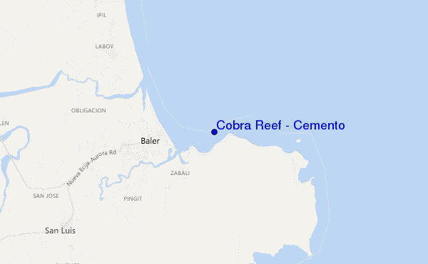 mapa de localização de Cobra Reef - Cemento