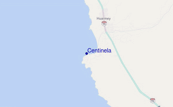 mapa de localização de Centinela