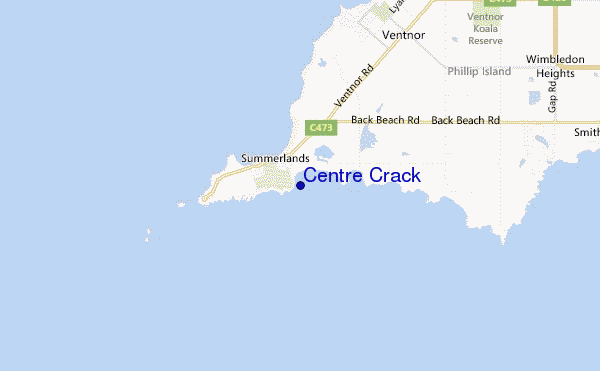mapa de localização de Centre Crack