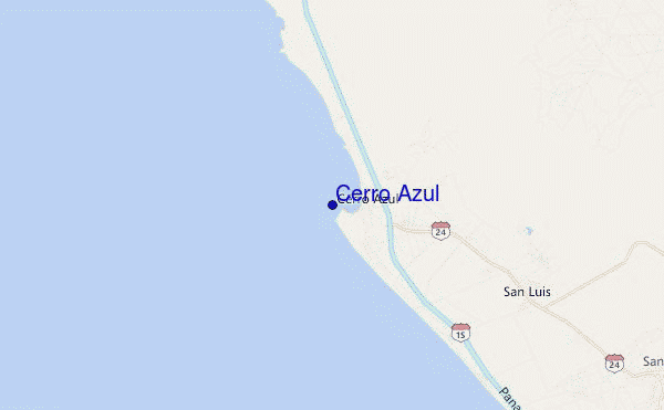 mapa de localização de Cerro Azul
