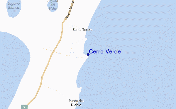 mapa de localização de Cerro Verde