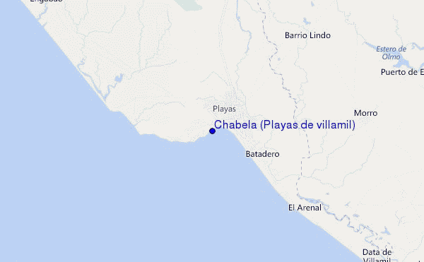 mapa de localização de Chabela (Playas de villamil)