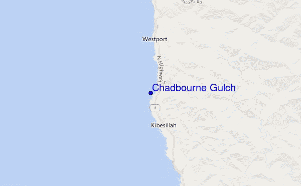 mapa de localização de Chadbourne Gulch